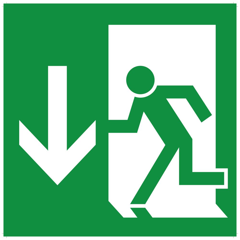 Pittogramma con freccia verso basso, per CFY320, CFQ320/160