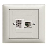 Presa INS xDSL RJ45/TT83 grigio chiaro ITplus EDIZIOdue con filtro