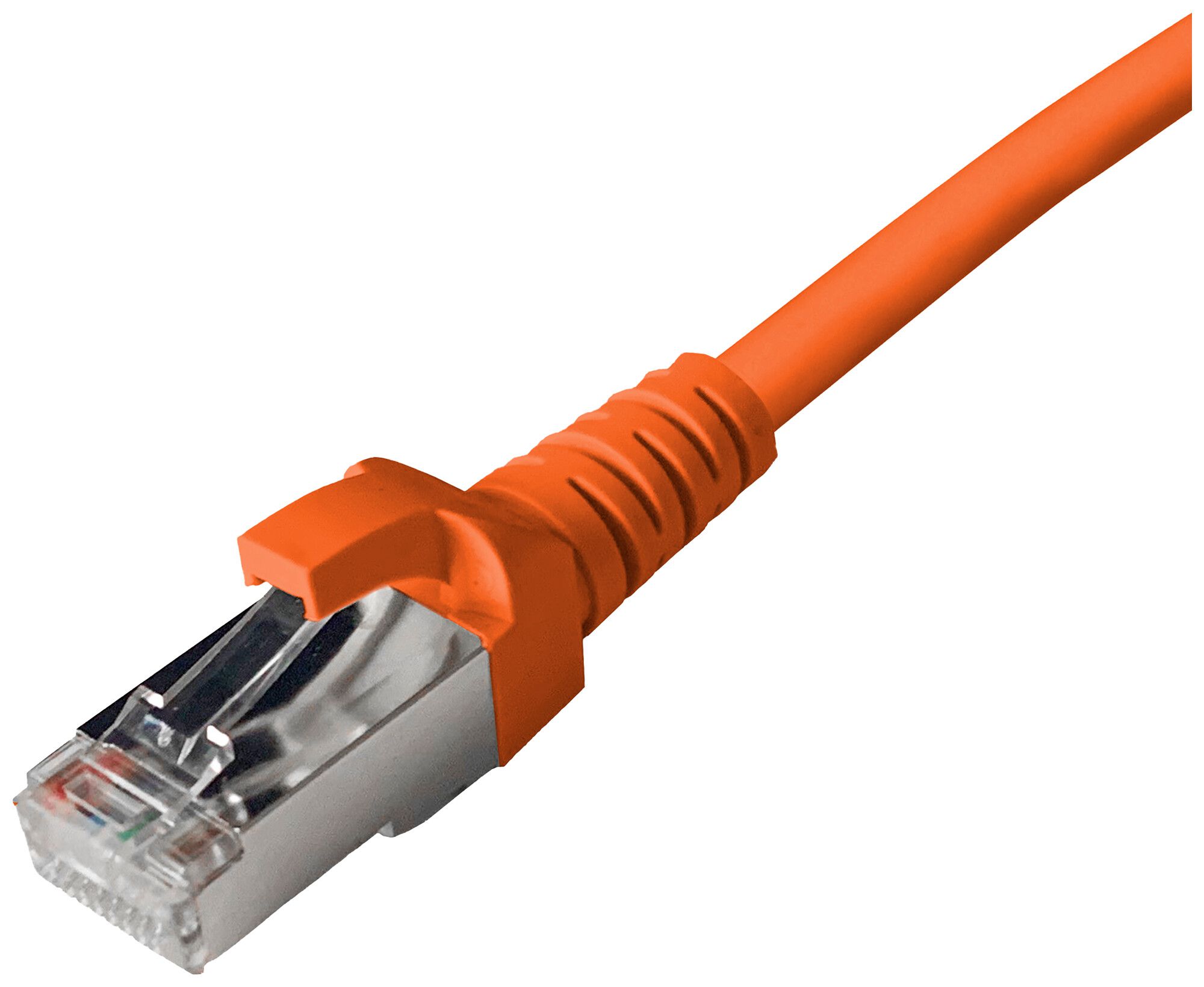 Cavo patch RJ45 Dätwyler 5502 flex LSZH CAT5e S/UTP AWG26 1:1 arancione 0.3m