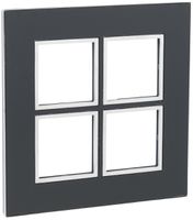 Telaio di copertura ATO 2×2 modulo, vetro nero, con cornice decorativa