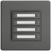 Poussoir universel ENC EDIZIO.liv UNI SNAPFIX® s.LED 8× comm.1T étiqu.grf