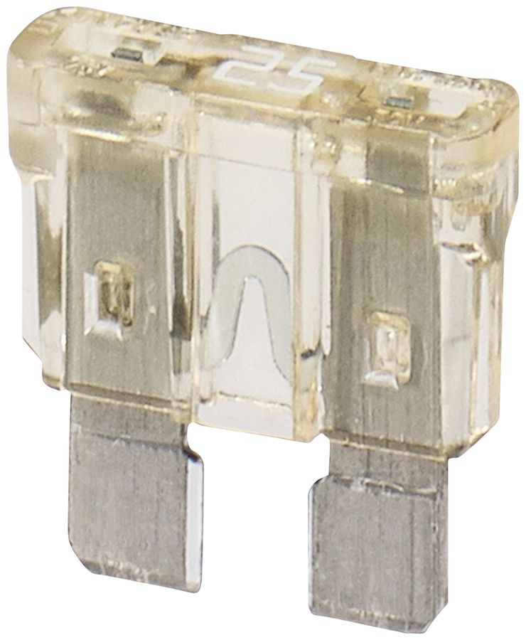Fusibile piatto PX FUSE 25A/32V ATOF Typ C 19.1×5×18.8mm trasparente