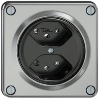 Presa ELEMENT 2×tipo 13 10A 250V IP20 alluminio