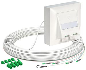 FTTH-Kabelabrollbox AGRO OTO E3S AP-Kit 2×SC 3mm 10m weiss Bca