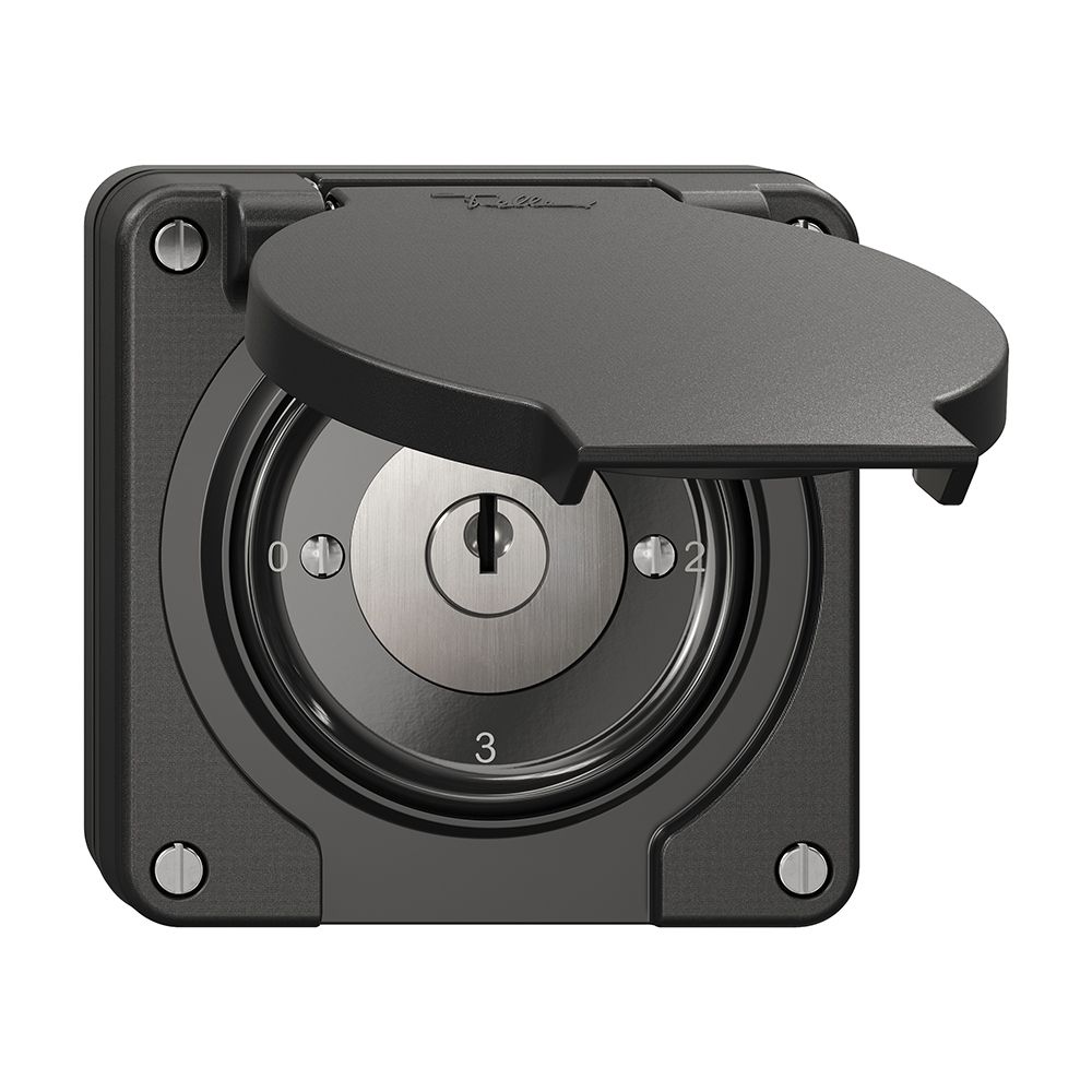 Interrupteur rotatif NUP NEVO, 5/2L, avec serrure&2 clés, KS, 0-1-2-3, noir