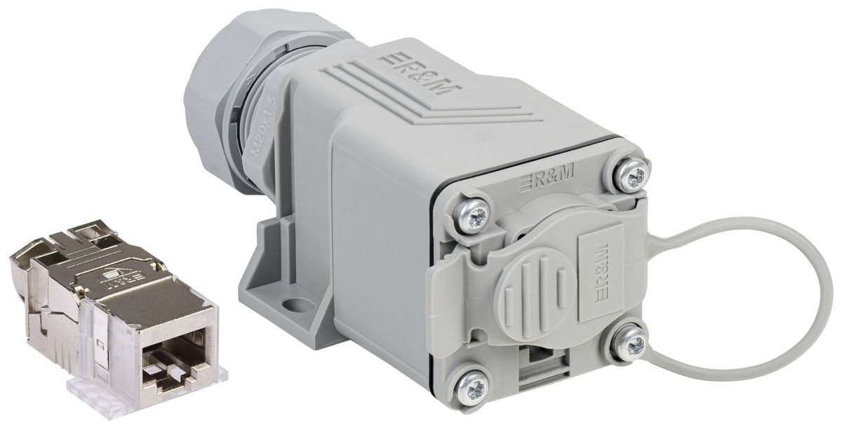Anschlussdose R&Mfreenet RJ45 CAT6A 90×35×45mm grau