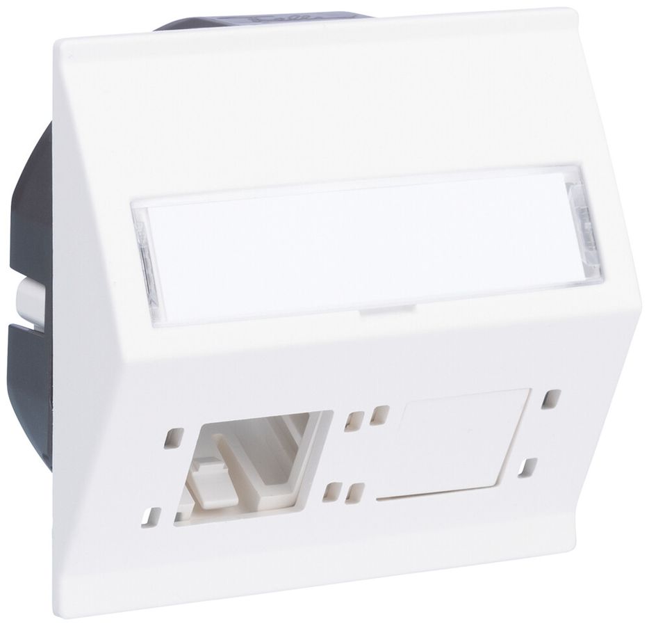 Boîte de raccordement R&M oblique pour 2 douilles 60×60mm blanc