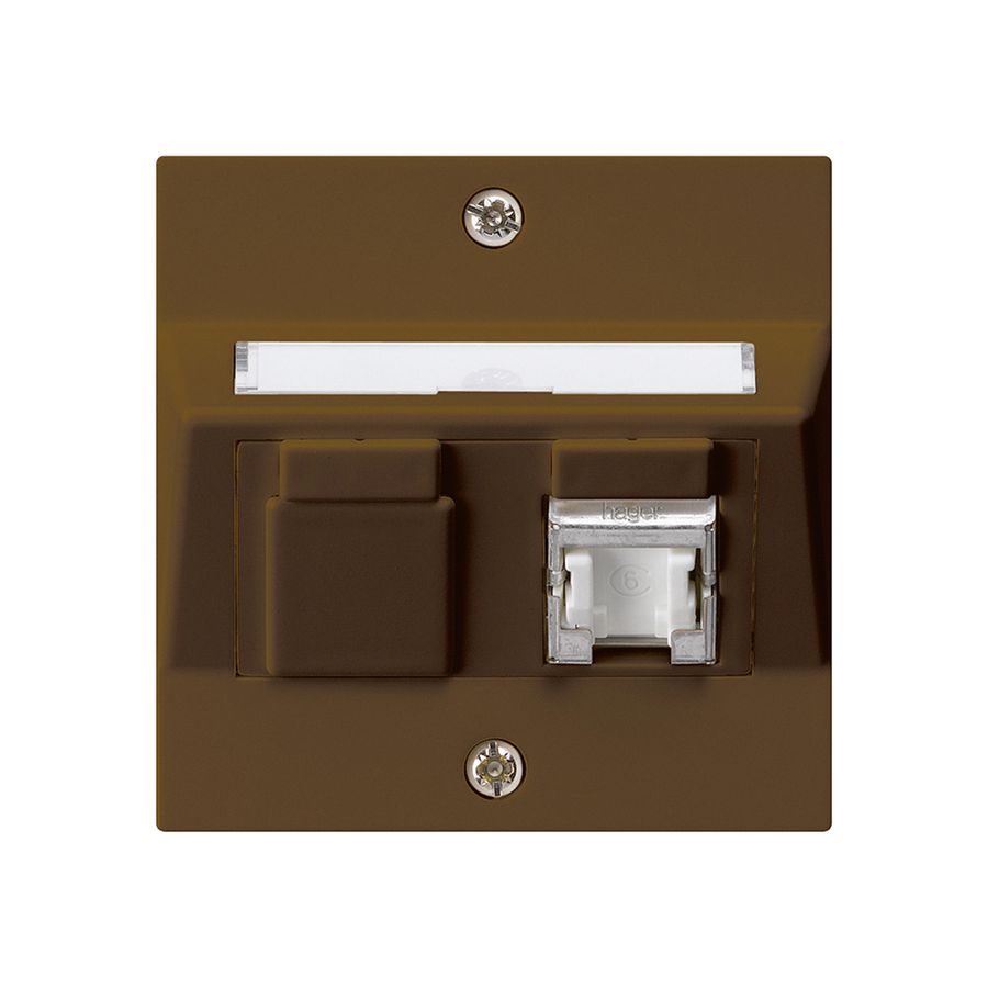 UP-Montage-Set kallysto A Kat.6 1RJ45/s braun