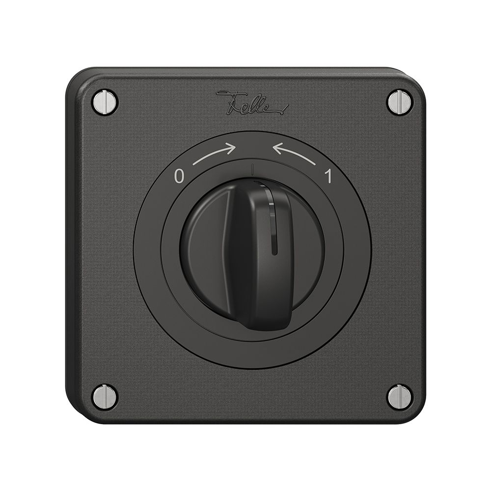 Schwenktaster NEVO N.CO mit Drehgriff, KS, 0<->1, schwarz