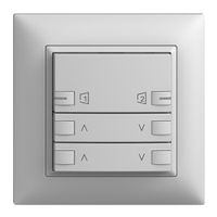 UP-Frontset EDIZIOdue zeptrionAIR Motor 2K S1/S2 mit LED hellgrau