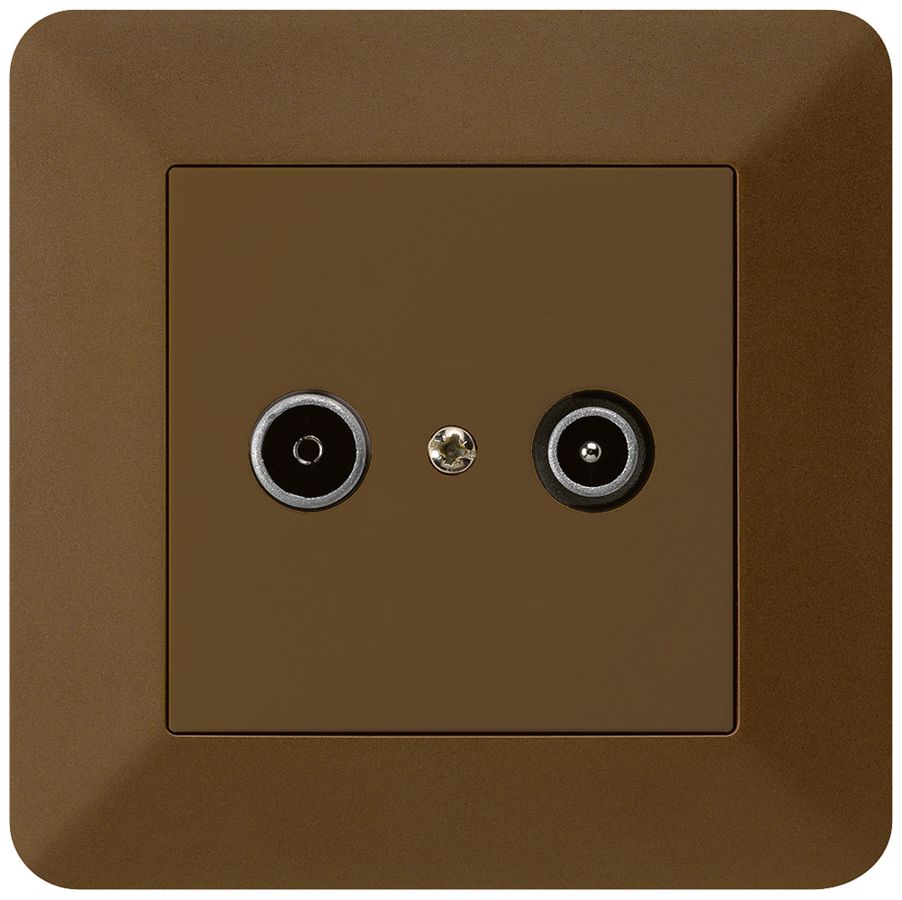 Prise de passage ENC kallysto.trend R/TV 23dB brun