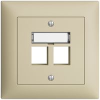 UP-Montageset EDIZIOdue FMI, Geradeauslass, für 2×Keystone, vanille