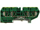 Morsetto di terra componibile Woertz 0.5…2.5mm² molla 4×1 DIN 35mm verde/giallo