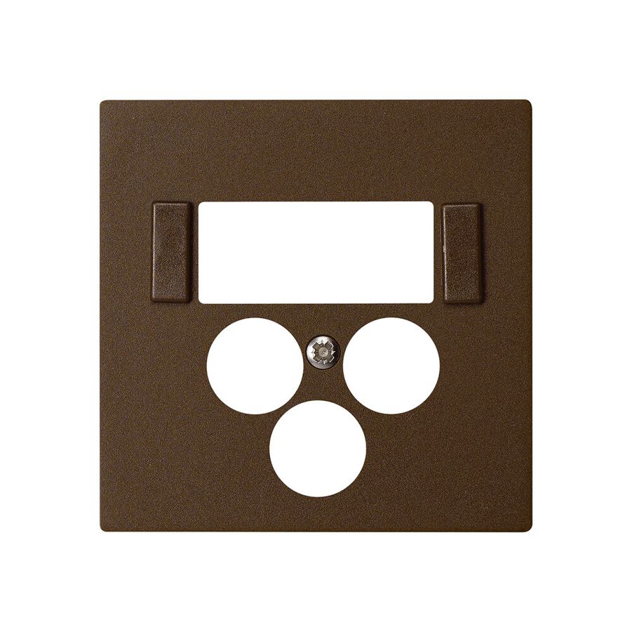 Placca frontale 3×coas+2×RJ45 kallysto multimedia R&M marrone