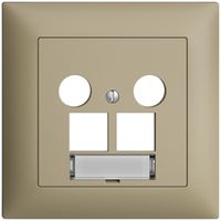 UP-Abdeckset Edue FMI, f.EASYNET-Multimediadose 5…2000MHz, f.2×RJ45 S-One, sand