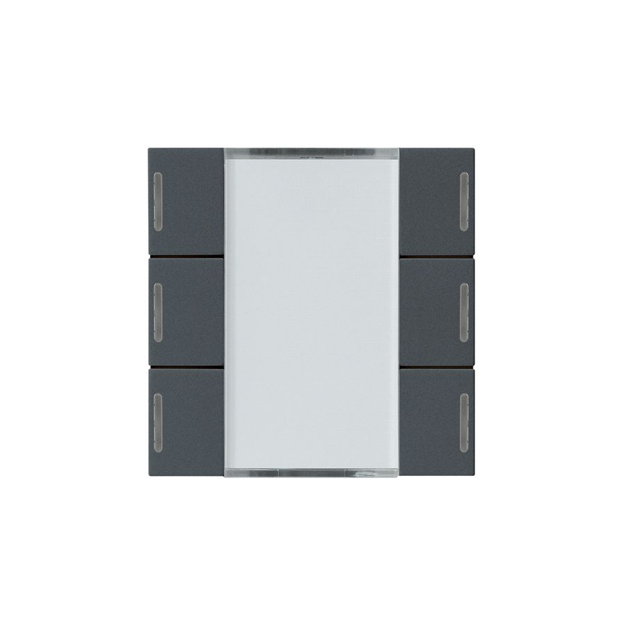 Kit frontale Hager kallysto 6×KNX LED systemlink/easylink antracite