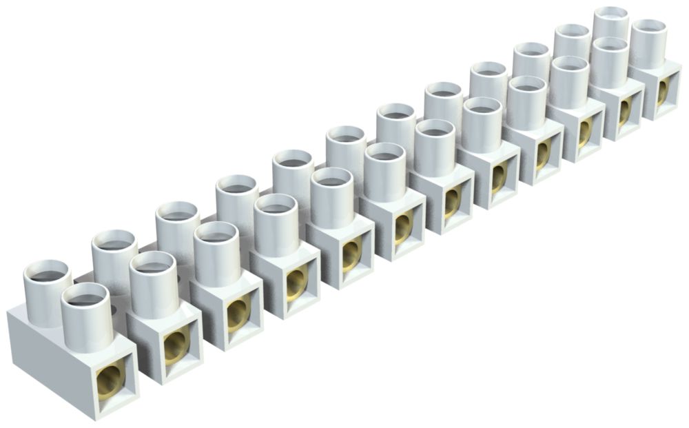 Barrette de bornes Bettermann 12P 4…10mm² 450V blanc