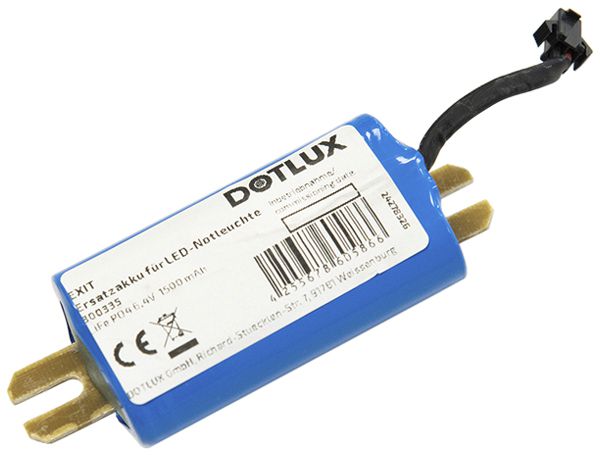 Accu DOTLUX SURFACEsensor-exit 6.4V 2595mAh ioni di litio 95×40×20mm