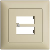 UP-Frontset EDIZIOdue vanille 88×88mm 4×RJ45