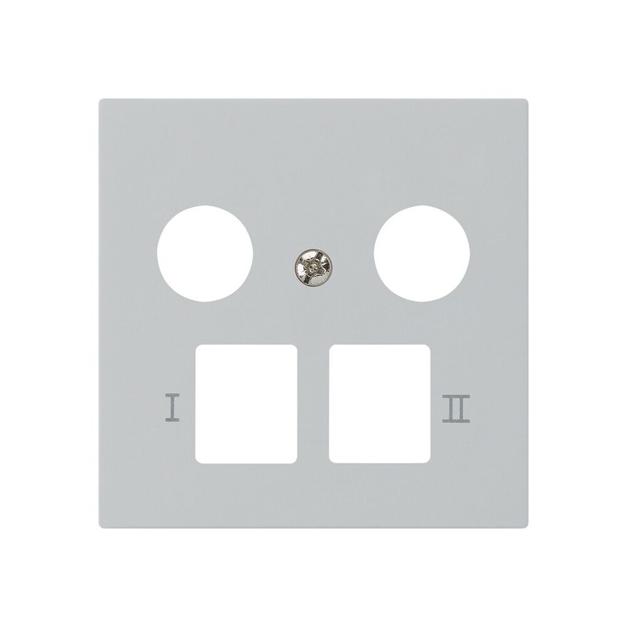 Placca frontale kallysto per R&M HWS grigio chiaro 2 fori multimedia