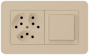 UP-Kombination kallysto.trend Gr.I-I horizontal 3×Typ 13+Schalter S3 beige