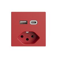 Steckdose USB Typ A+C + Typ 13 Feller EDIZIOdue F 230V 3000mA berry