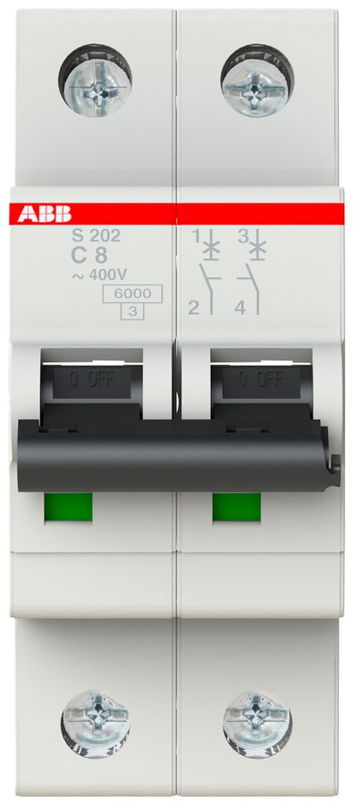 Leitungsschutzschalter ABB S202-C8 8A C 6kA