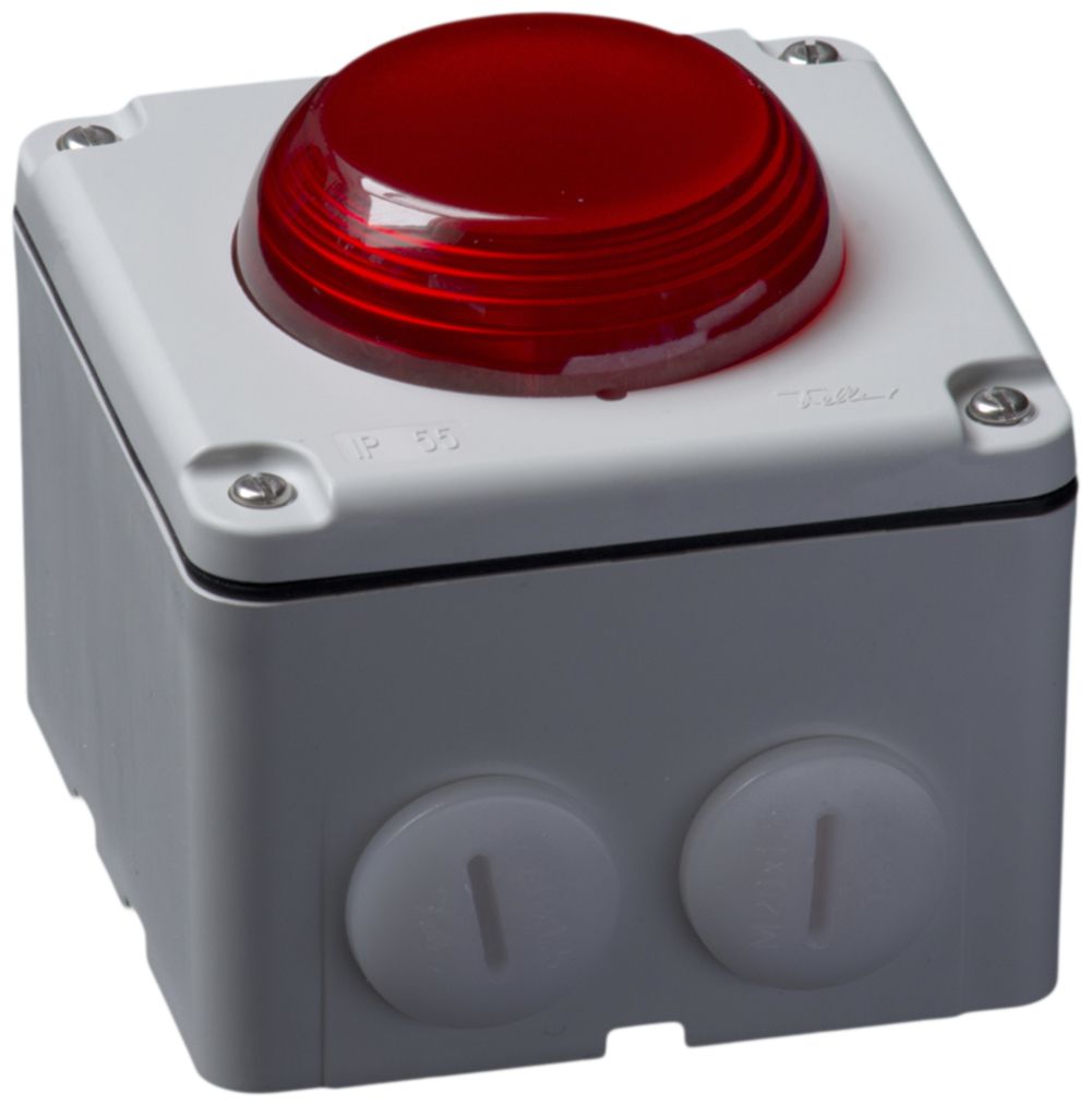 Lampada flash Hugentobler tipo 18 NAP 230VAC grigio/rosso