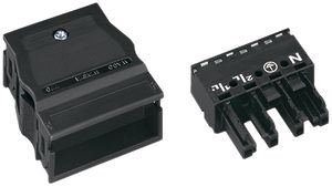 Douille WINSTA MIDI 4L avec boîtier décharge tract., noir