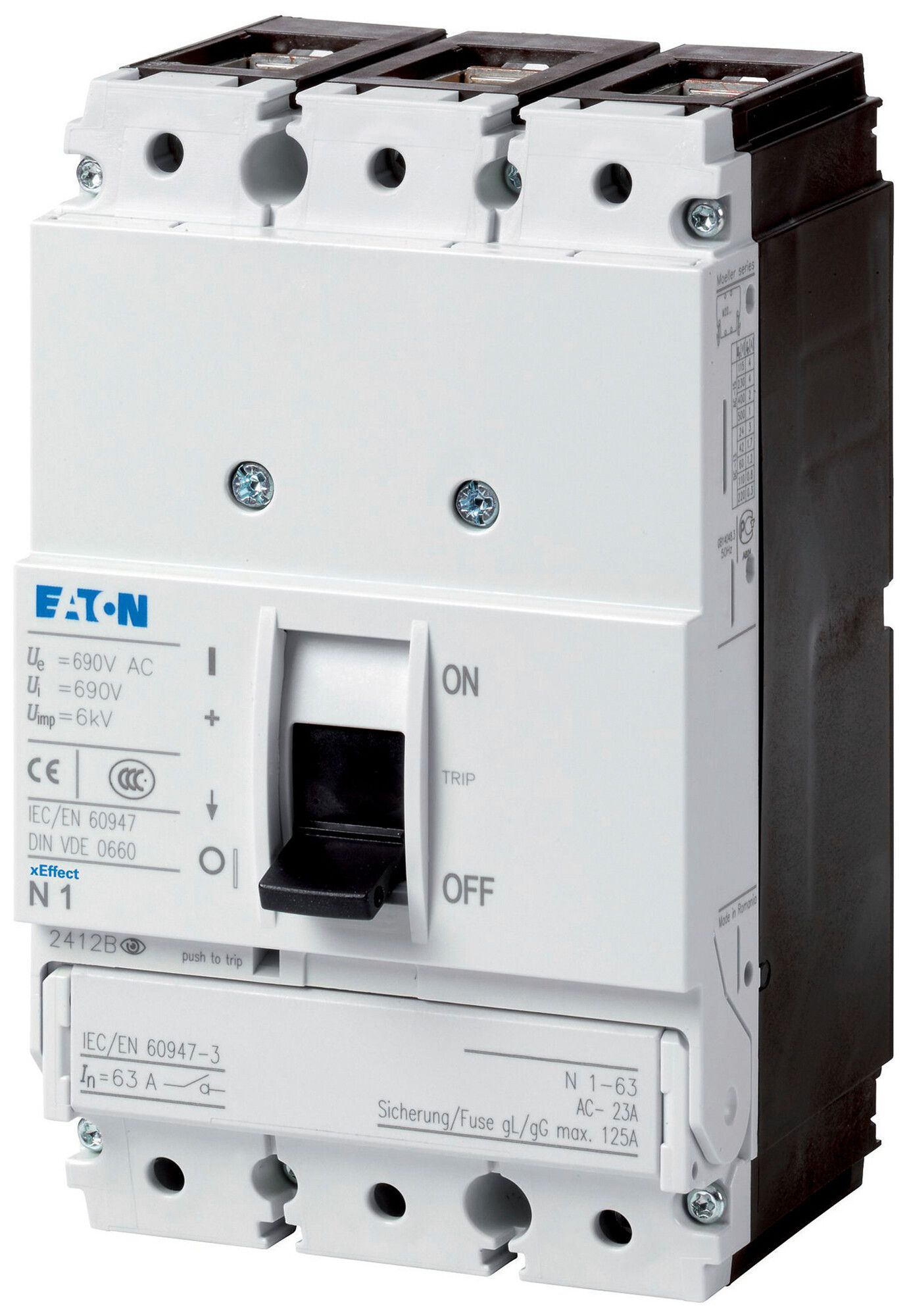 Leistungsschalter Eaton NS1-63-NA 3P 63A 1250A Rahmenklemme IP20