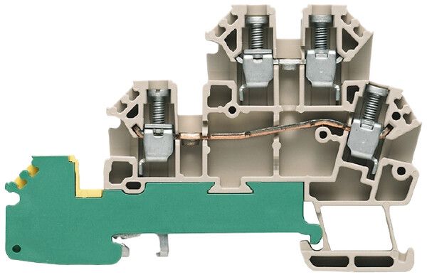 Sensor-/Aktor-Reihenklemme Weidmüller DLD PE Schraub.2.5mm² 5 Anschlüsse beige