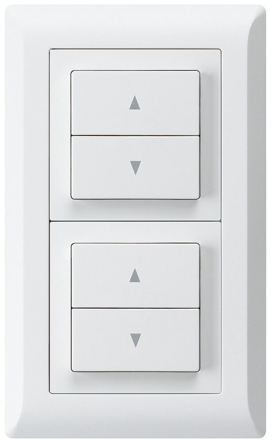 Combinaison ENC kallysto.line grd.I-I verticale 2×interr.stores blanc