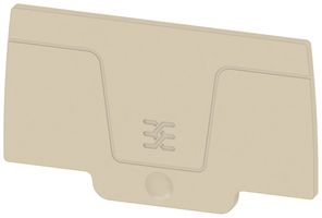 Plaque de fermeture beige 1.5mm V0 Snap-In 6mm² L/N/PE