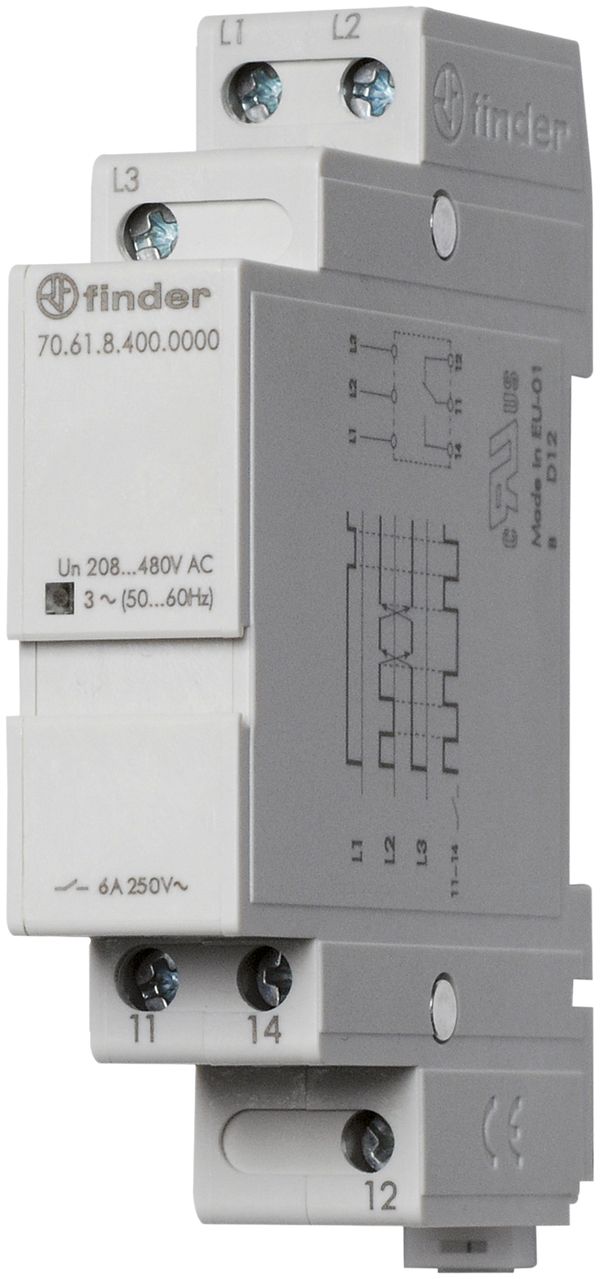 Relais surveillance réseau AMD 3L 208…480VAC 1C 6A
