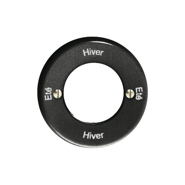 Kit front. Eté-Hiver-Eté-Hiver pour interrupteur rot. à clé noir