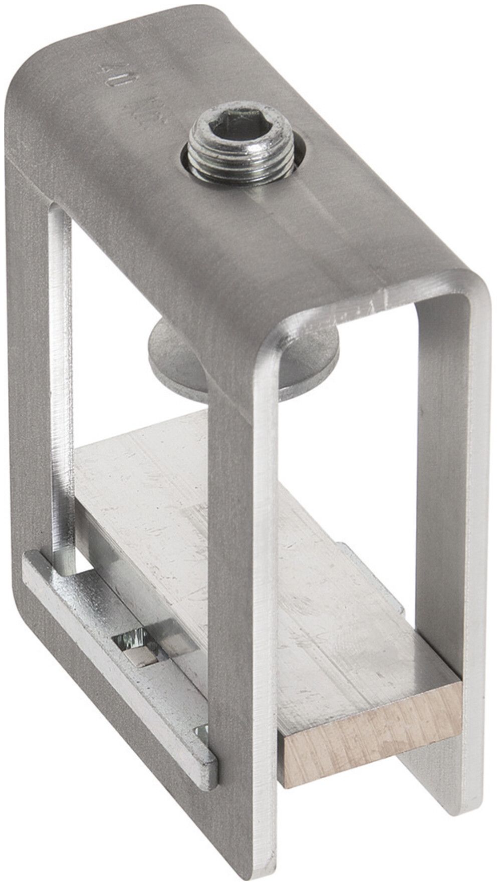 Morsetto di contatto su profilo T/2×T guide laminate Cu/spazio serraggio 51×21mm