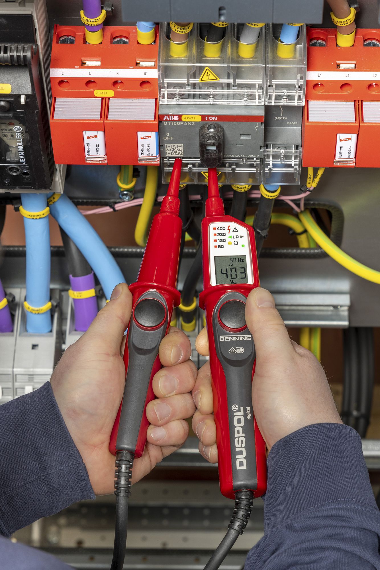 Spannungsprüfer-Set Benning 1000VAC/1200VDC Cat IV 600V/Cat III 1000V IP65