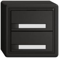 AP-Universaltaster EDIZIO.liv UNI SNAPFIX® 5…48V o.LED 2× 1-Tbed.Pap.sz