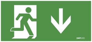 Piktogramm DOTLUX EXITmulti 1×Pfeil Ausgang nach unten