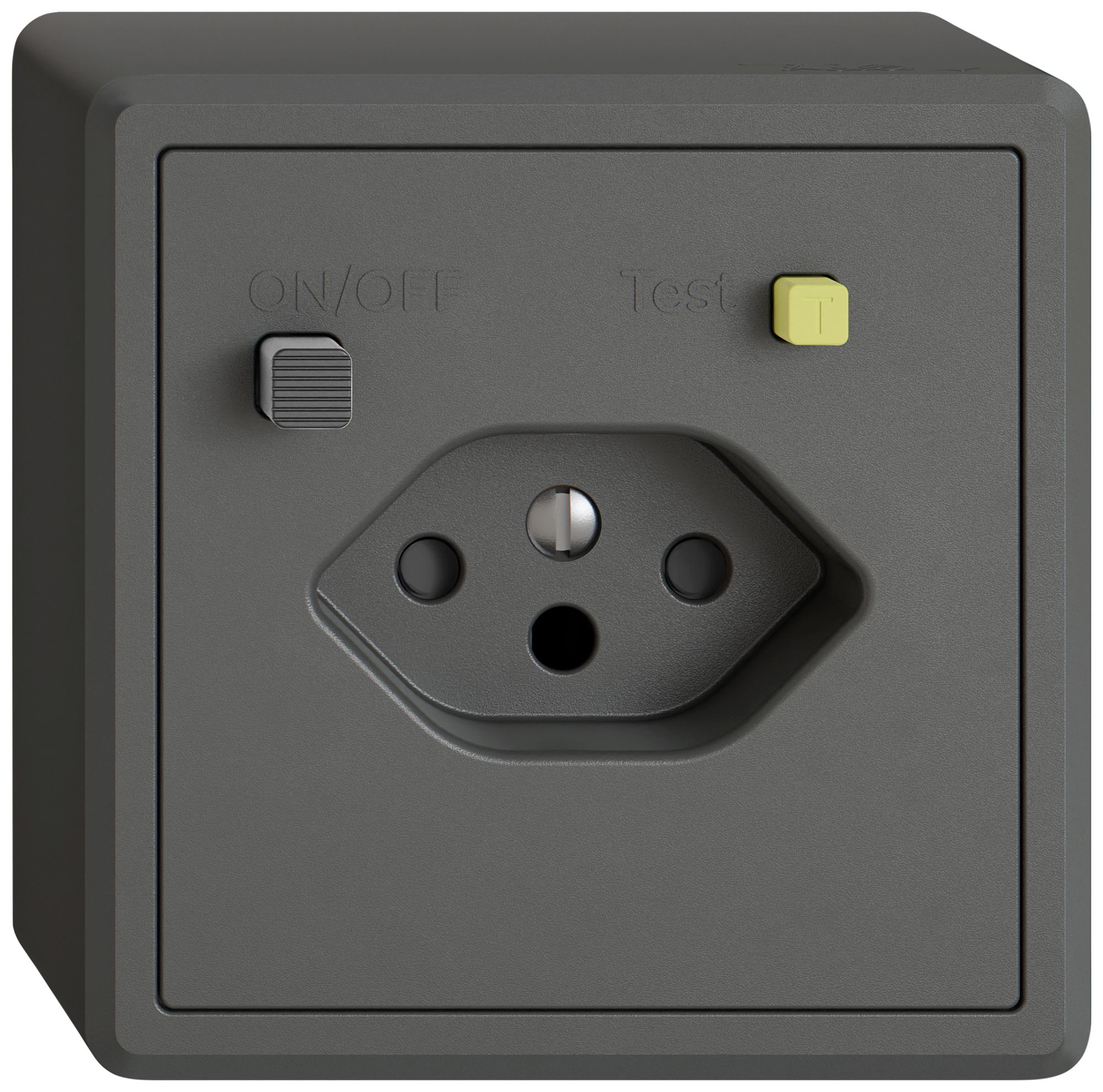 AP-Steckdose FI EDIZIO.liv 1×T13 mit Shutter dgu