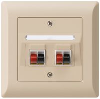 Prise ENC audio kallysto.line 2× beige borne à étrier pour 2 haut-parleurs