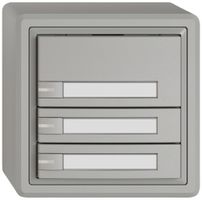 AP-Universaltaster EDIZIO.liv UNI SNAPFIX® m.LED RGB 3× 1-Tbed.Pap.hgu