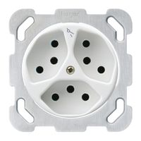 Einsatz zu UP-Steckdose basico 3×Typ 13/1 weiss mit Kinderschutz