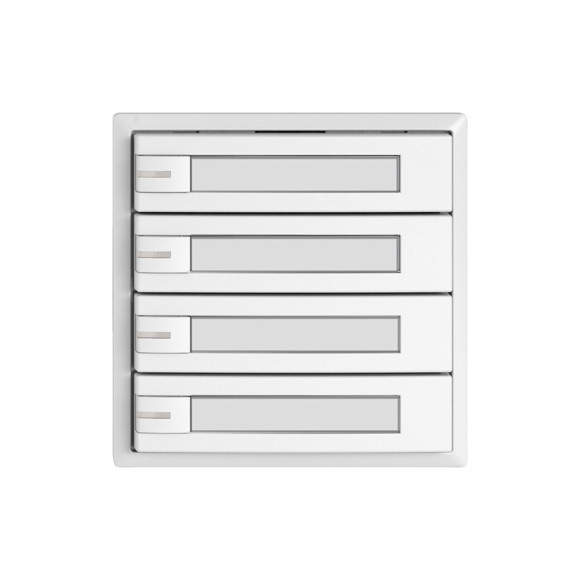 Pulsante universale EDIZIO.liv UNI SNAPFIX® 12…48V c.LED 4× com.1T targ.bi