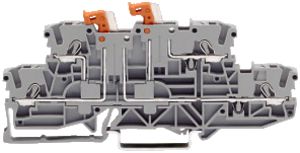 Doppelstock-Reihenklemme WAGO 4L grau