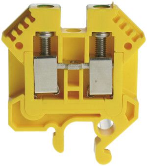 Morsetto di passaggio componibile Woertz 0.5…6mm² 41A 1000V vite 2×1 G ve/gi
