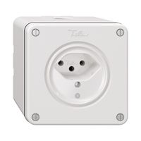 NAPU-Steckdose NEVO, 1×T13, m.LED, weiss