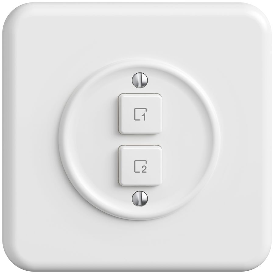 Commande pour poussoir scène ENC 2 scènes vert./2T WLAN Sdue Wiser blanc