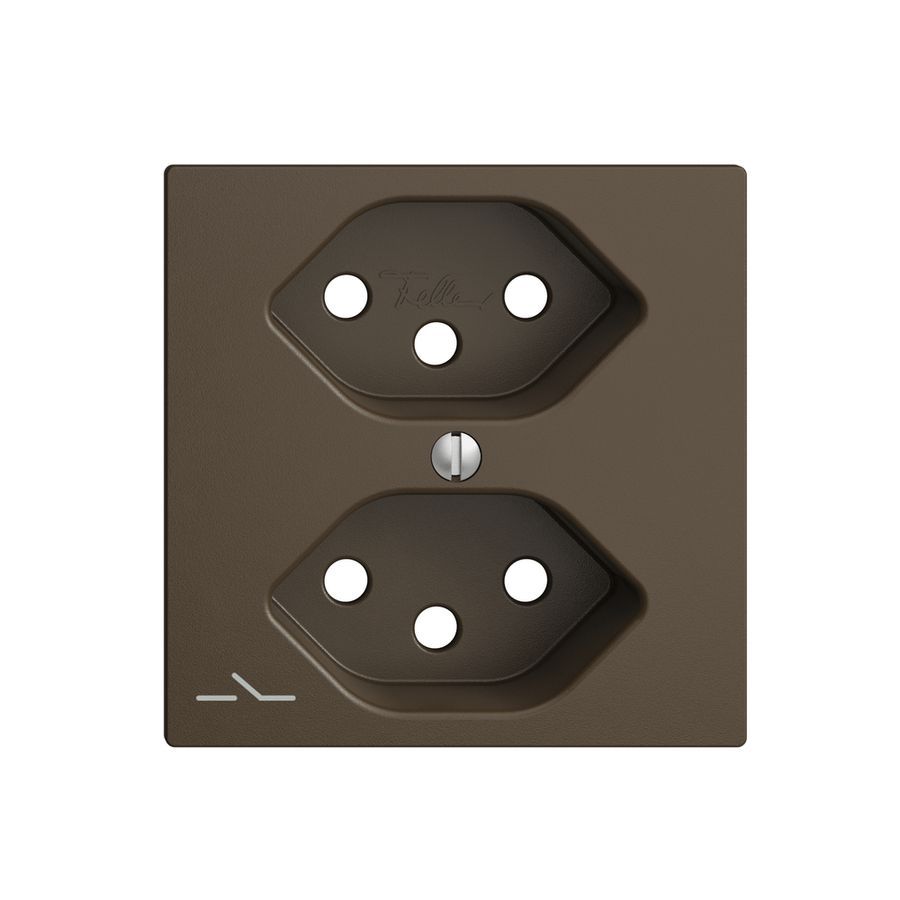 Frontplatte EDIZIOdue 2×T13 coffee mit Shutter