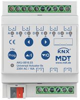 Attuatore-commutatore KNX AMD MDT AKU-0816.03 8-can 16A 230VAC 4UM